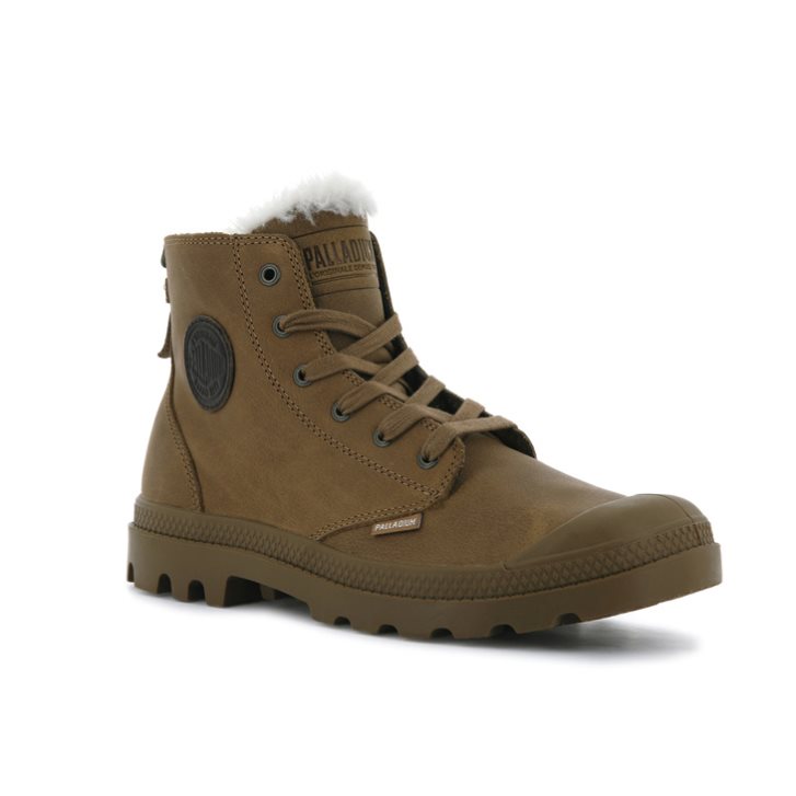 Bottes Palladium Pampa Hi Pilot Femme Marron | FR PSH361M